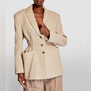 The Mannei Khazali Sequint Jacket Blazer Beige grandma core boho cottagecore